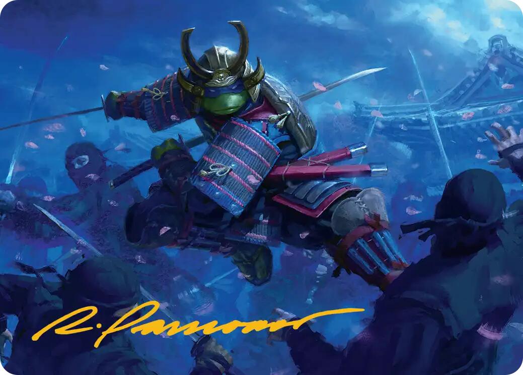 Leonardo, Sewer Samurai Art Card (1/54) (Gold-Stamped Signature) [Teenage Mutant Ninja Turtles Art Series] | Good Games Morley