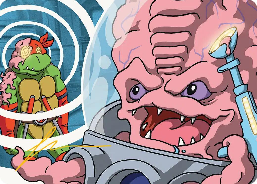Krang, Master Mind Art Card (25/54) (Gold-Stamped Signature) [Teenage Mutant Ninja Turtles Art Series] | Good Games Morley