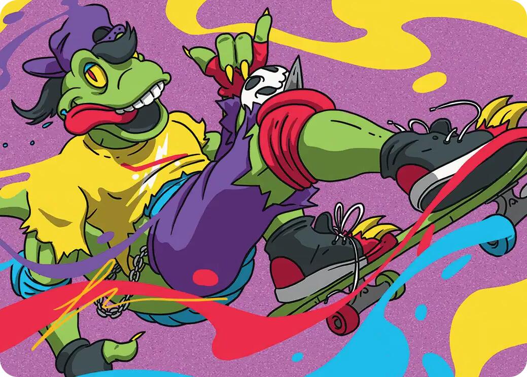 Mondo Gecko Art Card (Gold-Stamped Signature) [Teenage Mutant Ninja Turtles Art Series] | Good Games Morley
