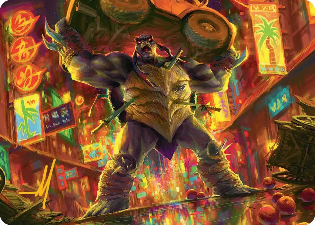 Slash, Reptile Rampager Art Card (Gold-Stamped Signature) [Teenage Mutant Ninja Turtles Art Series] | Good Games Morley