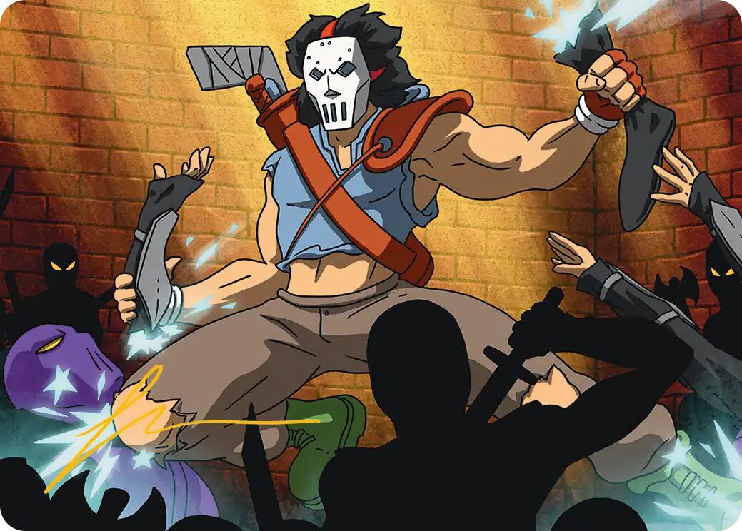 Casey Jones, Vigilante Art Card (Gold-Stamped Signature) [Teenage Mutant Ninja Turtles Art Series] | Good Games Morley