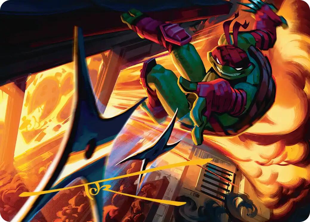 Storm of Steel Art Card (Gold-Stamped Signature) [Teenage Mutant Ninja Turtles Art Series] | Good Games Morley