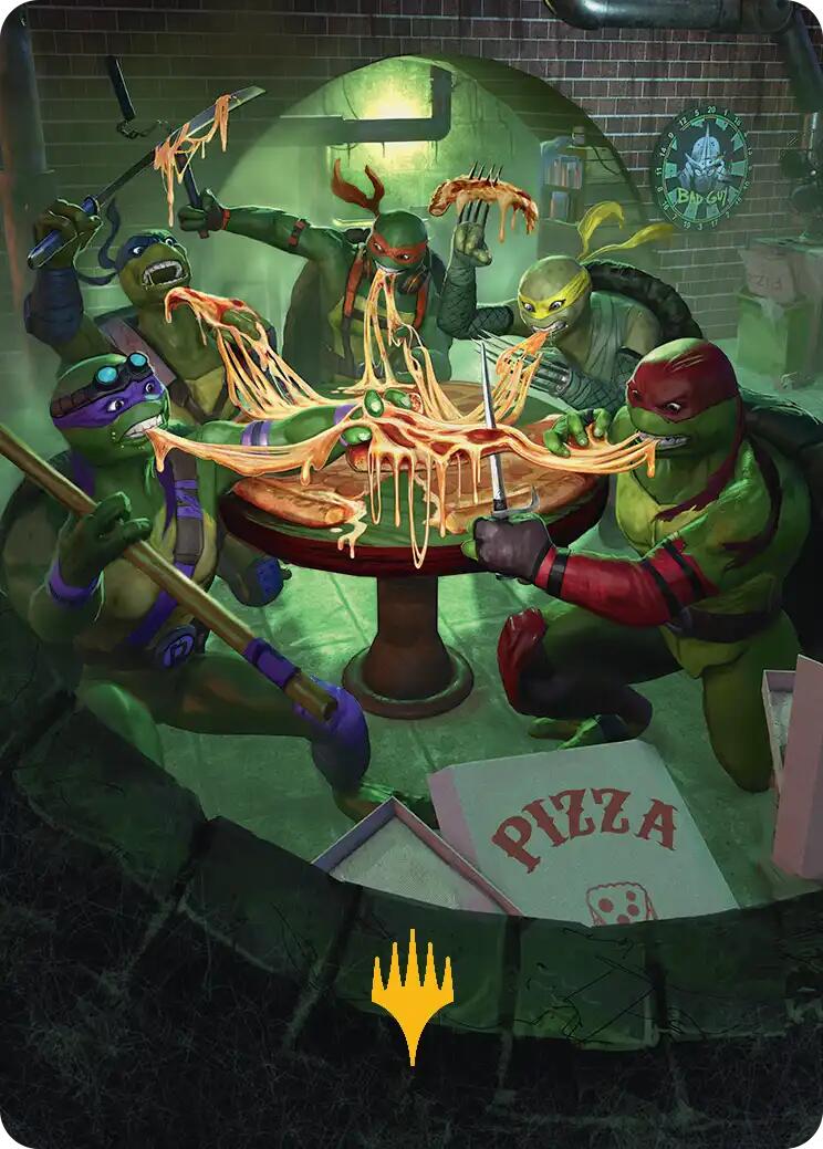 Food Chain Art Card (Gold-Stamped) [Teenage Mutant Ninja Turtles Art Series] | Good Games Morley