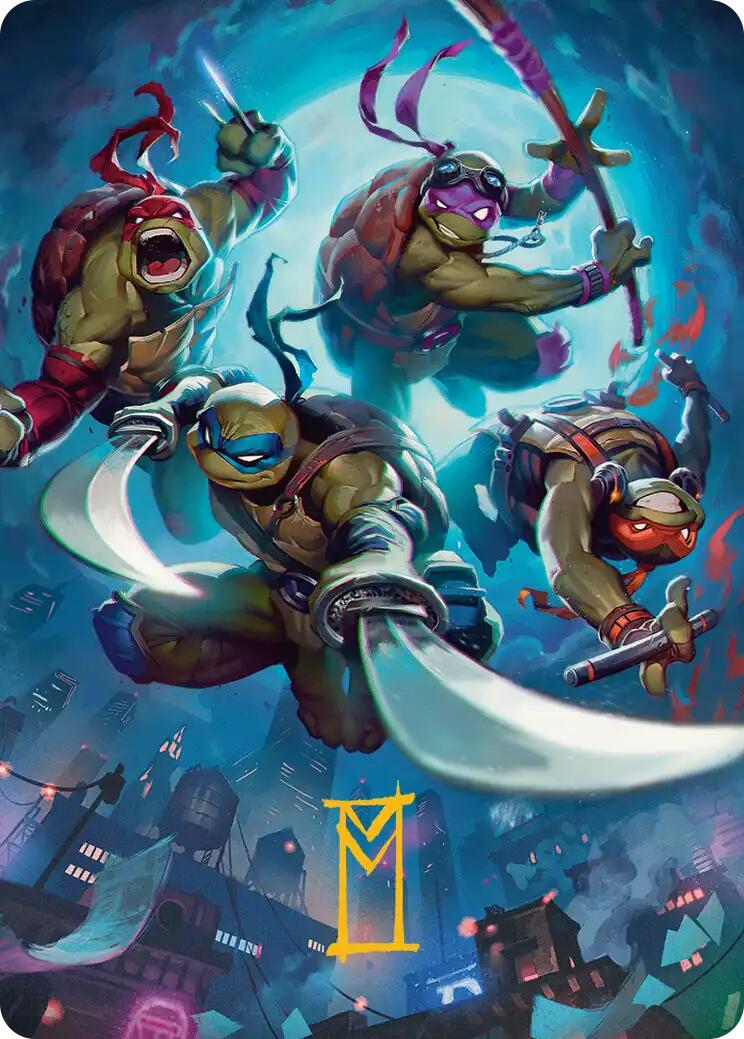 Heroes in a Half Shell Art Card (Gold-Stamped Signature) [Teenage Mutant Ninja Turtles Art Series] | Good Games Morley