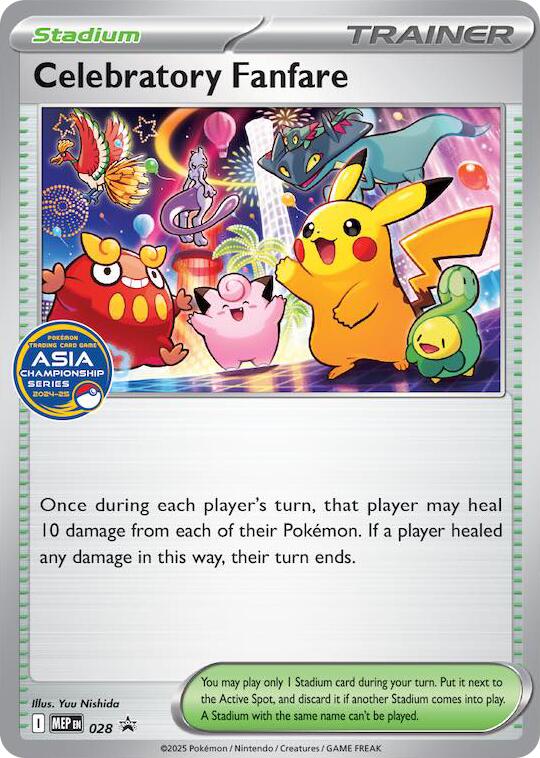 Celebratory Fanfare (028) (Asia Championship Series 24-25) [Mega Evolution Promo] | Good Games Morley