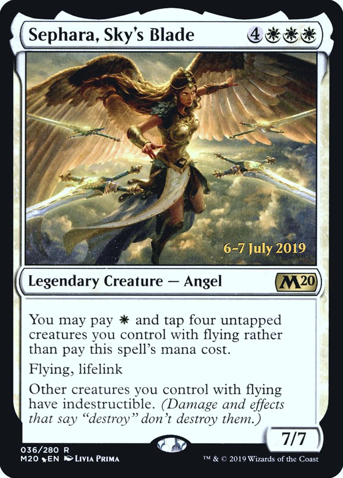 Sephara, Sky's Blade [Core Set 2020 Prerelease Promos] | Good Games Morley
