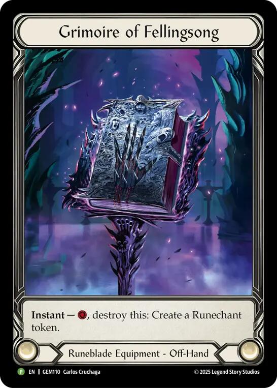Grimoire of Fellingsong [GEM110] (GEM Pack 4)  Cold Foil | Good Games Morley