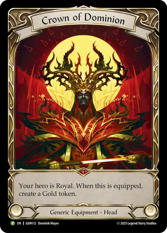 Crown of Dominion (Golden) [GEM112] (GEM Pack 4)  Rainbow Foil | Good Games Morley