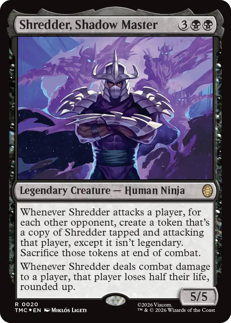 Shredder, Shadow Master (Surge Foil) [Teenage Mutant Ninja Turtles Commander] | Good Games Morley