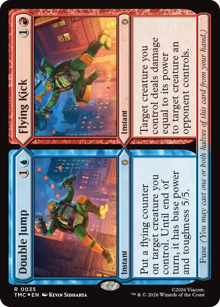 Double Jump // Flying Kick (Surge Foil) [Teenage Mutant Ninja Turtles Commander] | Good Games Morley