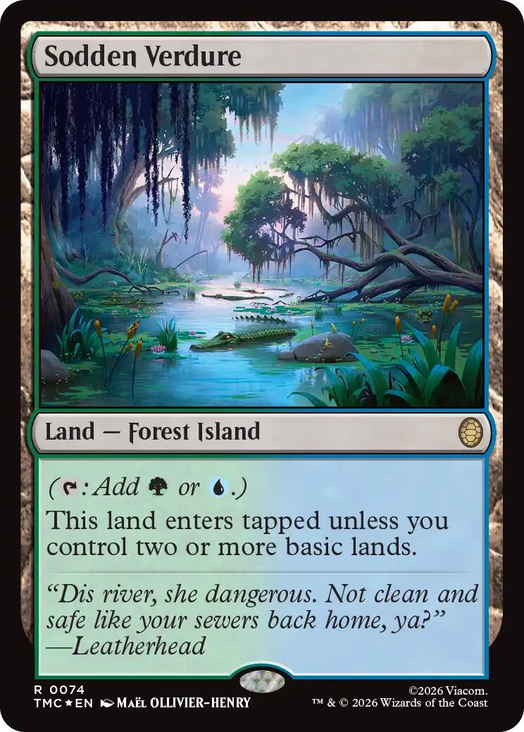 Sodden Verdure (Surge Foil) [Teenage Mutant Ninja Turtles Commander] | Good Games Morley