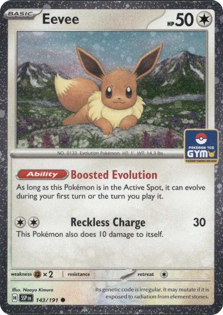 Eevee (143/191) (Southeast Asia Exclusive) [League & Championship Cards] | Good Games Morley