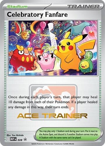 Celebratory Fanfare (028) (Ace Trainer) [Mega Evolution Promo] | Good Games Morley