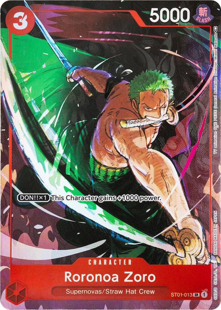 Roronoa Zoro (Gift Col.) ST01-013 (One Piece Promotion Cards)  - Alternate Art Foil | Good Games Morley
