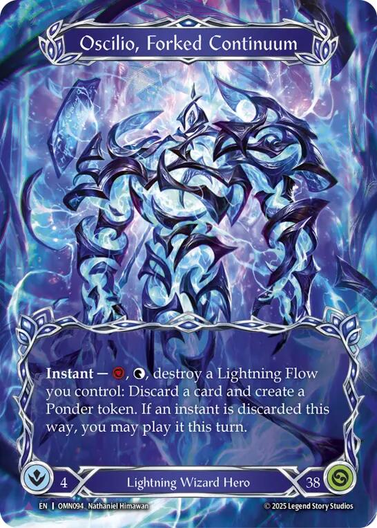 Oscilio, Forked Continuum (Marvel) [OMN094] (Omens of the Third Age)  Cold Foil | Good Games Morley