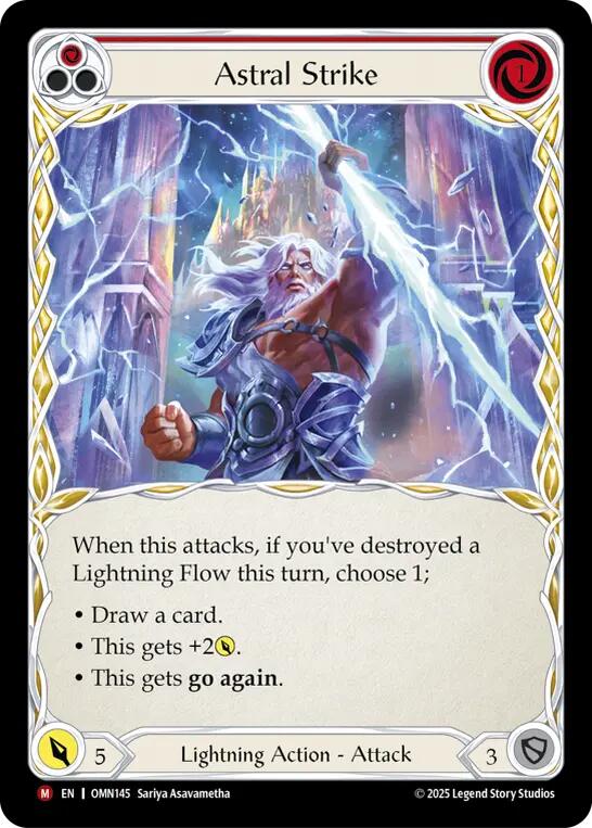 Astral Strike [OMN145] (Omens of the Third Age)  Rainbow Foil | Good Games Morley