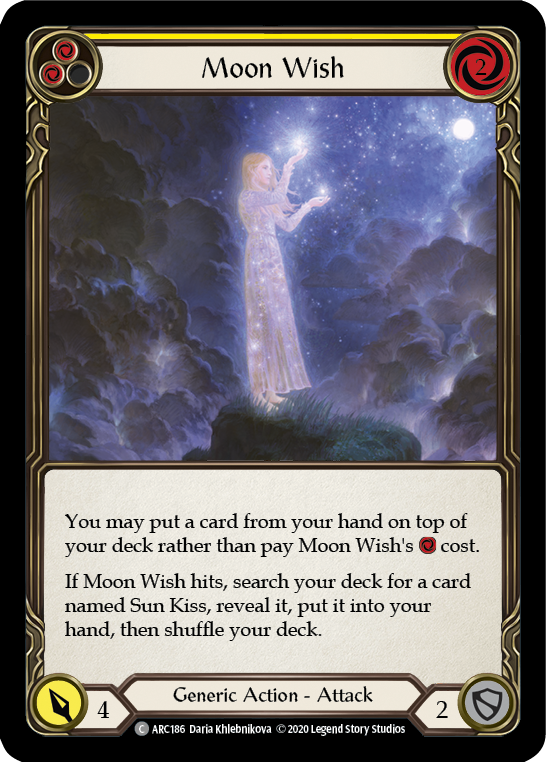 Moon Wish (Yellow) [U-ARC186] (Arcane Rising Unlimited)  Unlimited Rainbow Foil | Good Games Morley