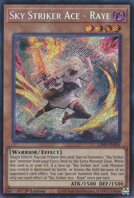 Sky Striker Ace - Raye (Alternate Art) (Secret Rare) [L26D-ENS01] Secret Rare | Good Games Morley