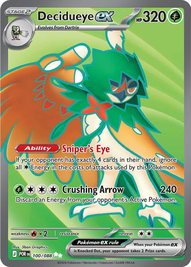 Decidueye ex (100/088) [Mega Evolution: Perfect Order] | Good Games Morley