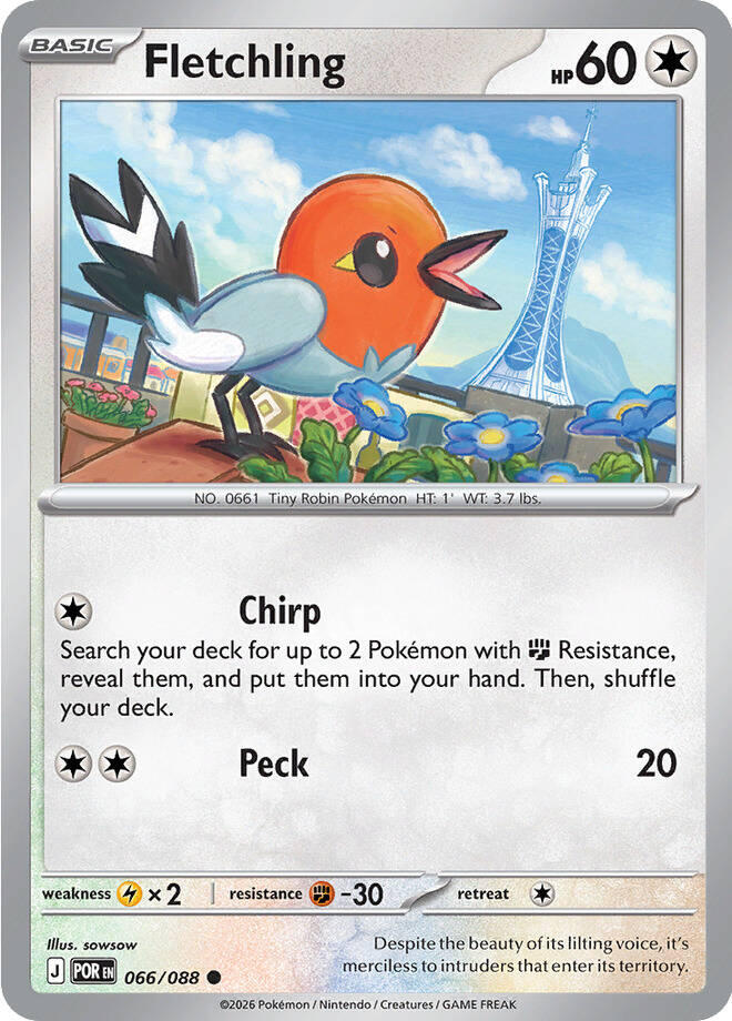Fletchling (066/088) [Mega Evolution: Perfect Order] | Good Games Morley
