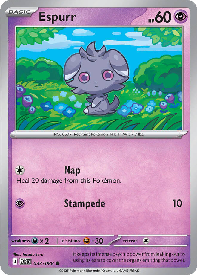 Espurr (033/088) [Mega Evolution: Perfect Order] | Good Games Morley