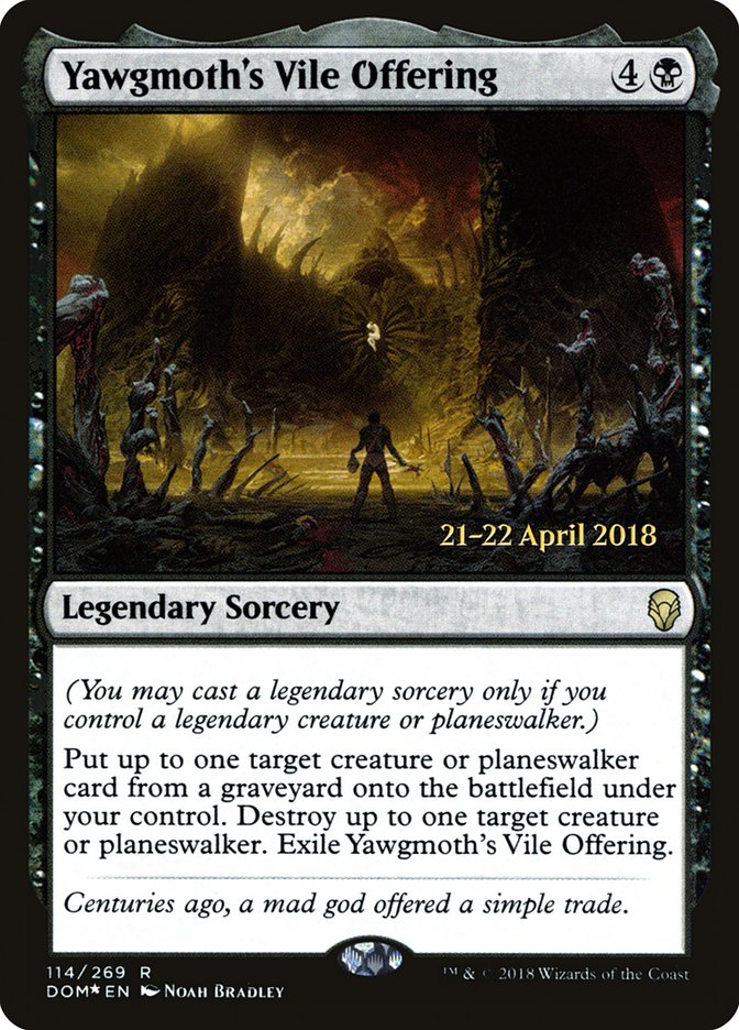 Yawgmoth's Vile Offering [Dominaria Prerelease Promos] | Good Games Morley