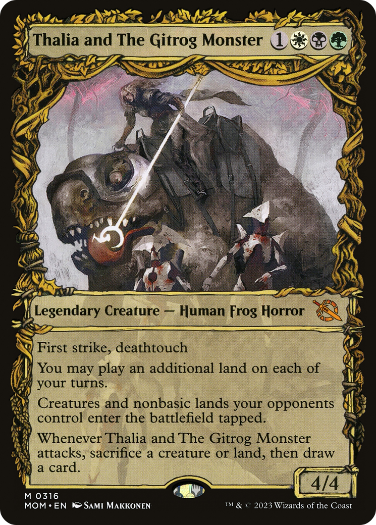 Thalia and The Gitrog Monster (Showcase Planar Booster Fun) [March of the Machine] | Good Games Morley