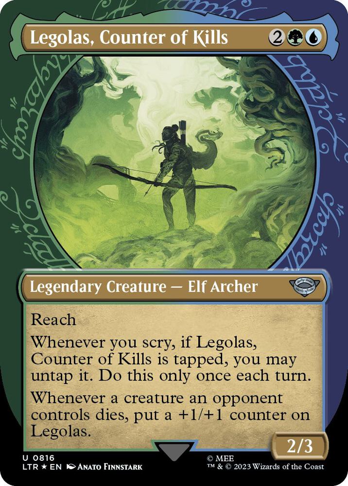 Legolas, Counter of Kills 816 (Universes Beyond: The Lord of the Rings: Tales of Middle-earth)  - Showcase Surge Foil | Good Games Morley