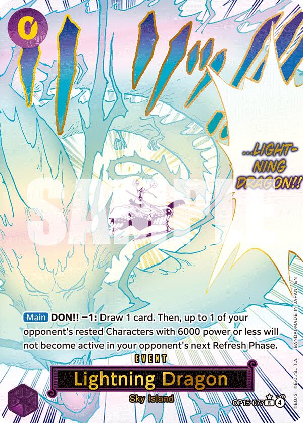 Lightning Dragon (Alternate Art) [Adventure on Kami's Island] | Good Games Morley