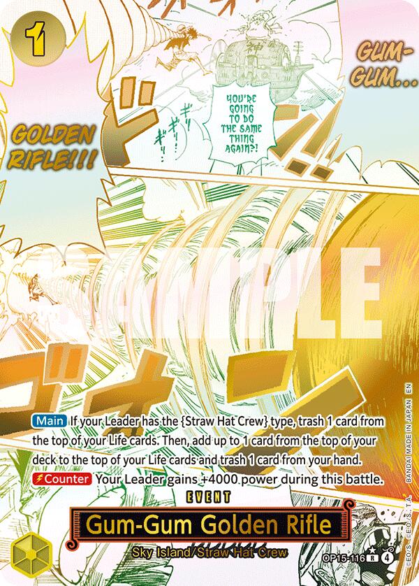 Gum-Gum Golden Rifle (Alternate Art) [Adventure on Kami's Island] | Good Games Morley