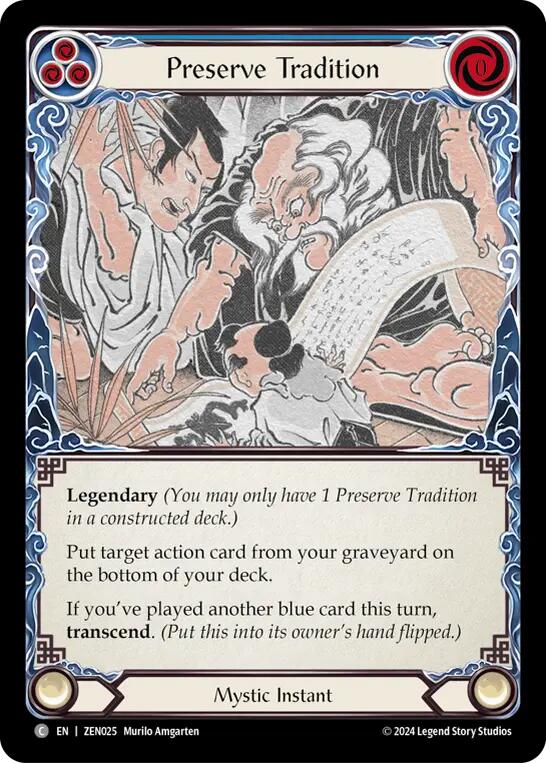 Preserve Tradition // Inner Chi [ZEN025] (Part the Mistveil Zen Blitz Deck) | Good Games Morley