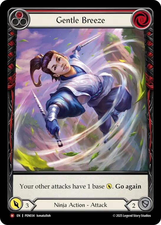 Gentle Breeze (Red) (Extended Art) [PEN034] (Compendium of Rathe)  Rainbow Foil | Good Games Morley