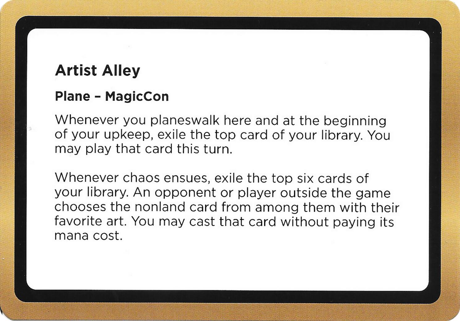 Artist Alley (Black Lotus Unknown Planechase) [Oversize Cards] | Good Games Morley