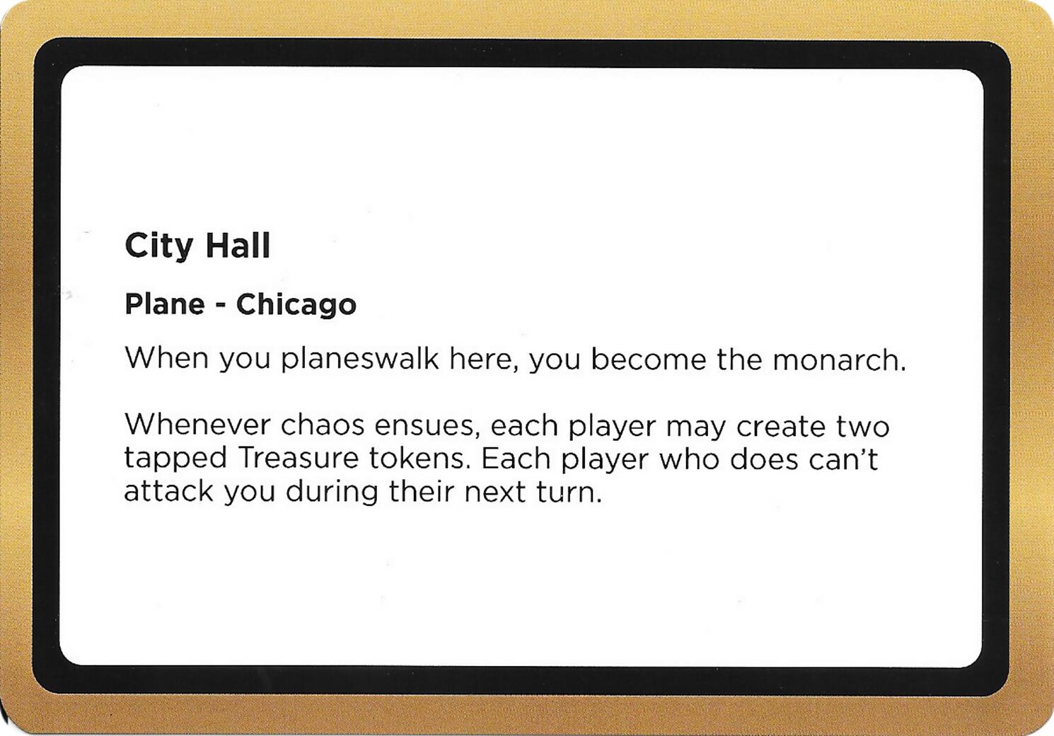 City Hall (Black Lotus Unknown Planechase) [Oversize Cards] | Good Games Morley