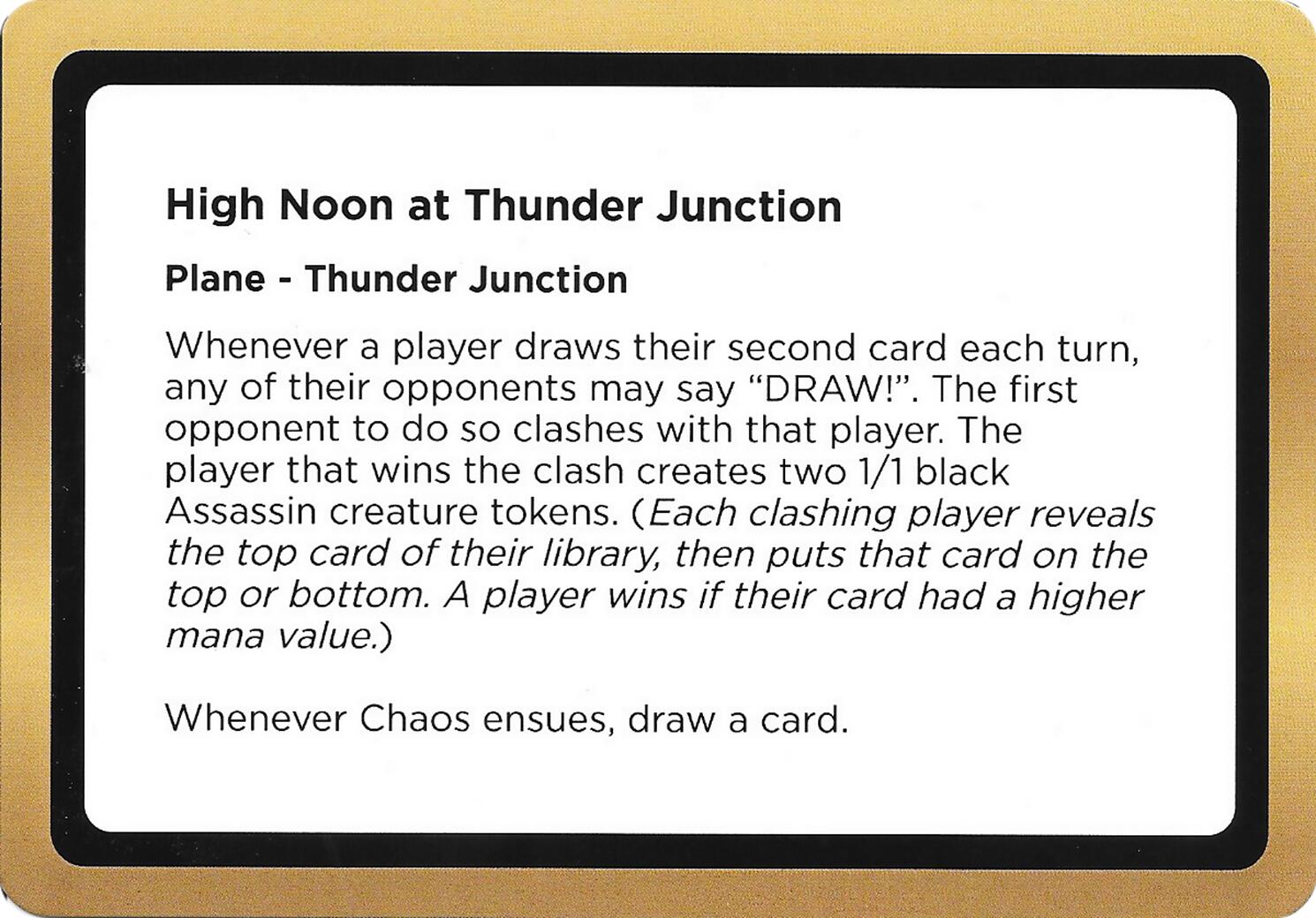 High Noon at Thunder Junction (Black Lotus Unknown Planechase) [Oversize Cards] | Good Games Morley
