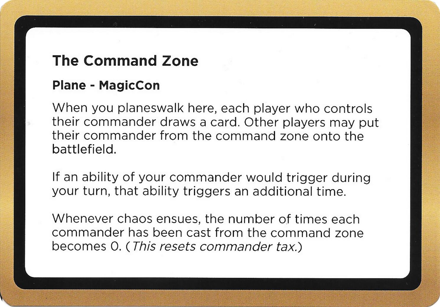 The Command Zone (Black Lotus Unknown Planechase) [Oversize Cards] | Good Games Morley