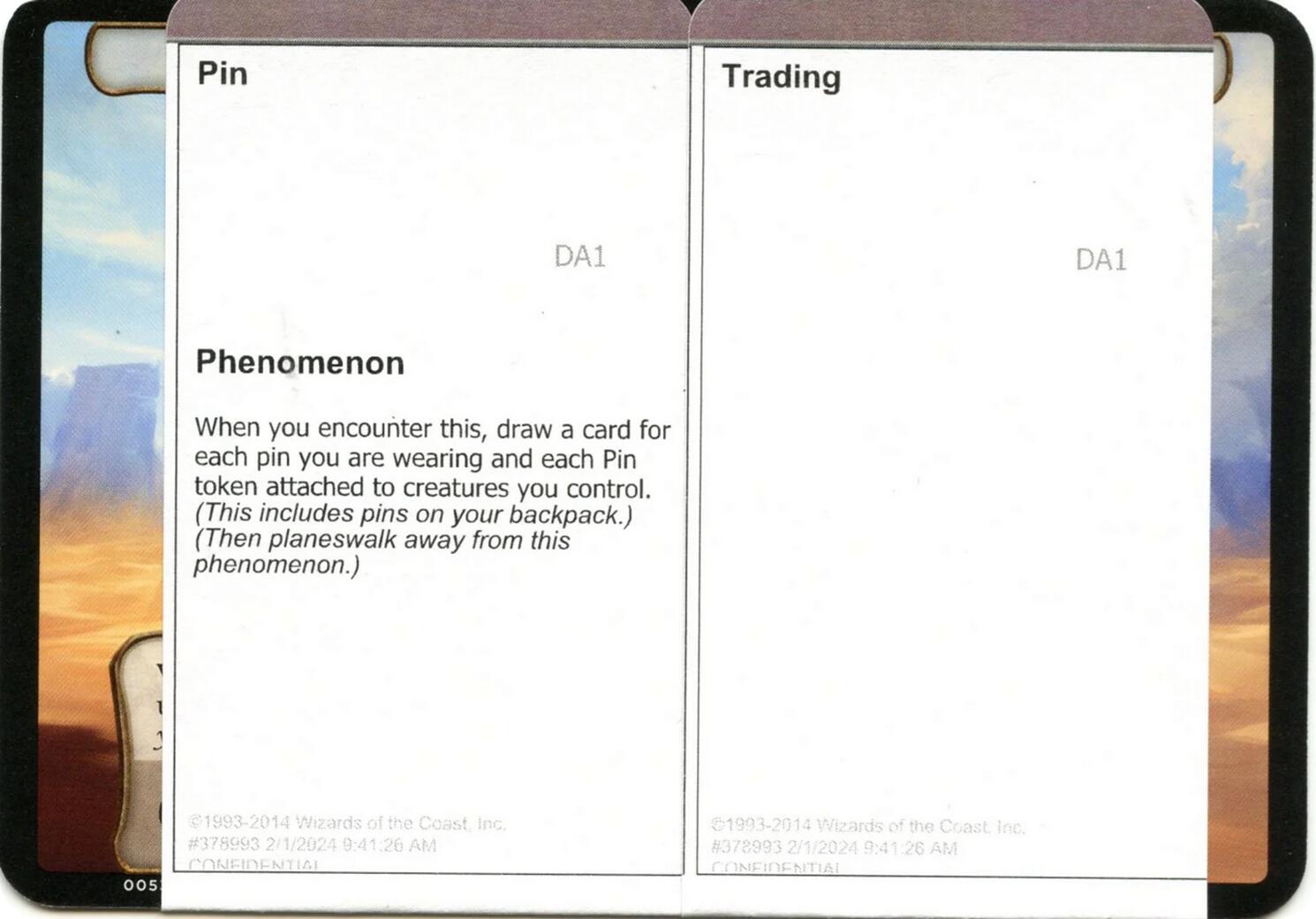 Pin Trading (Black Lotus Unknown Planechase) [Oversize Cards] | Good Games Morley