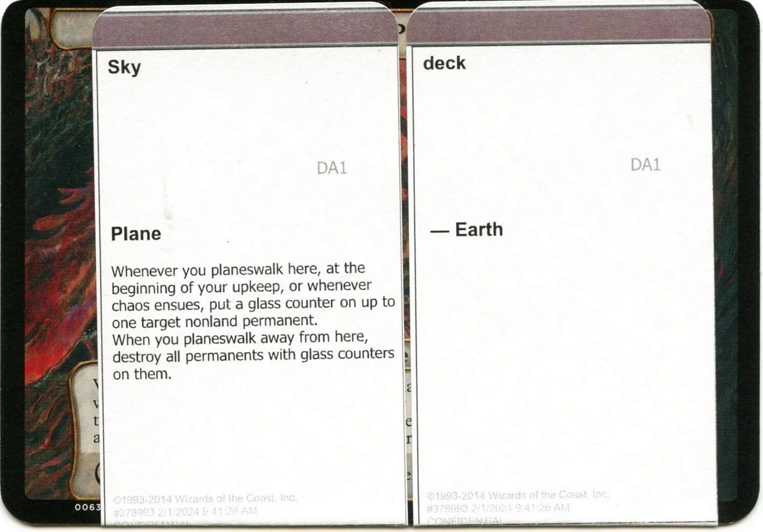 Sky Deck (Black Lotus Unknown Planechase) [Oversize Cards] | Good Games Morley
