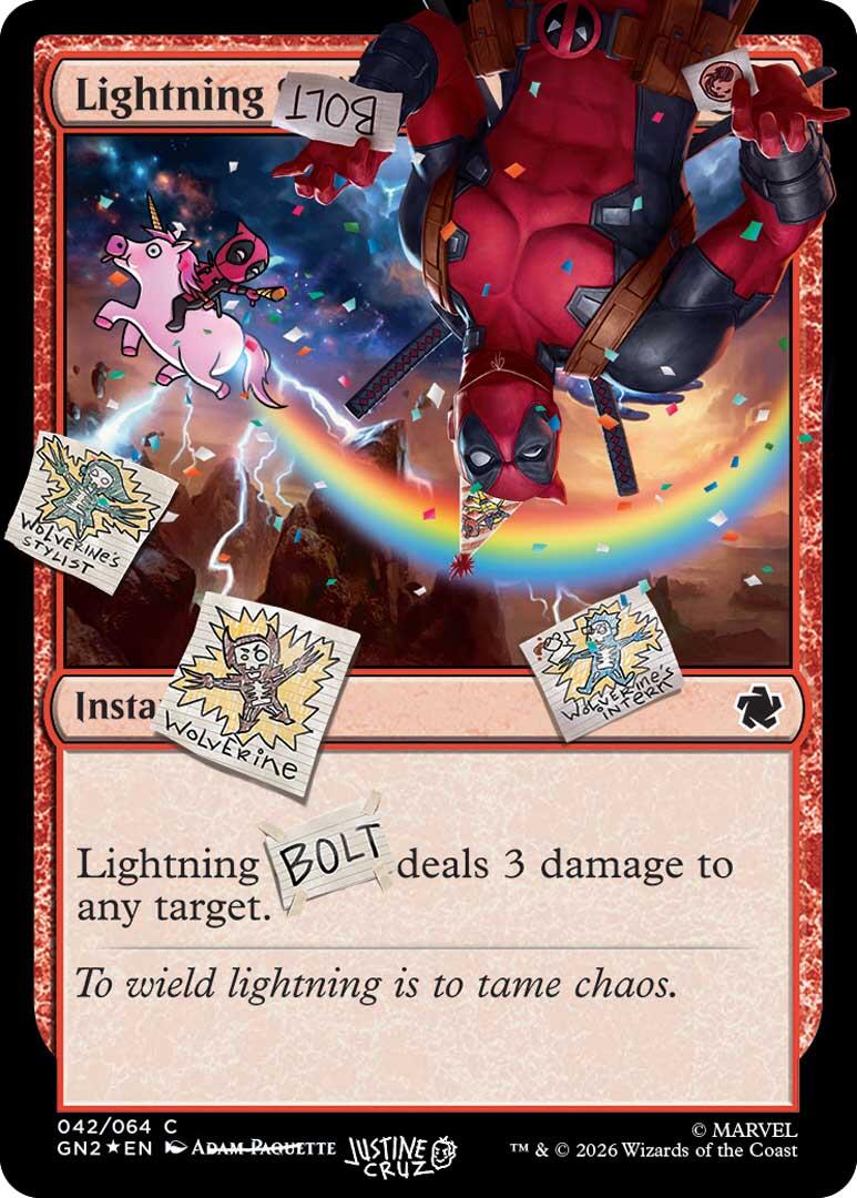 Lightning Bolt (042) (Pool Party Foil) [Secret Lair Drop Series] | Good Games Morley