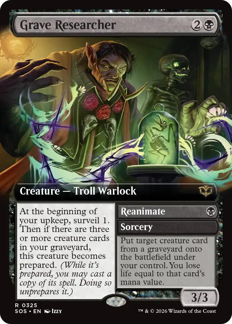 Grave Researcher (Extended Art) [Secrets of Strixhaven] | Good Games Morley