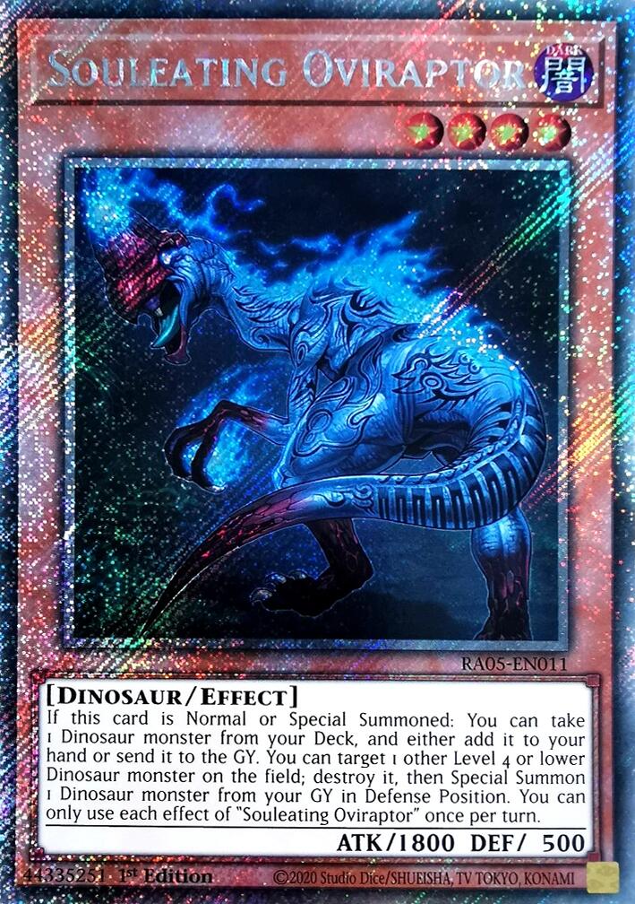 Souleating Oviraptor (Platinum Secret Rare) [RA05-EN011] Platinum Secret Rare | Good Games Morley
