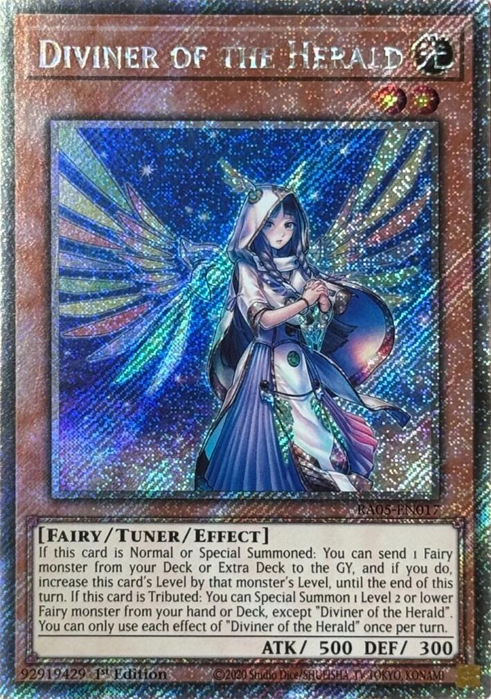 Diviner of the Herald (Platinum Secret Rare) [RA05-EN017] Platinum Secret Rare | Good Games Morley