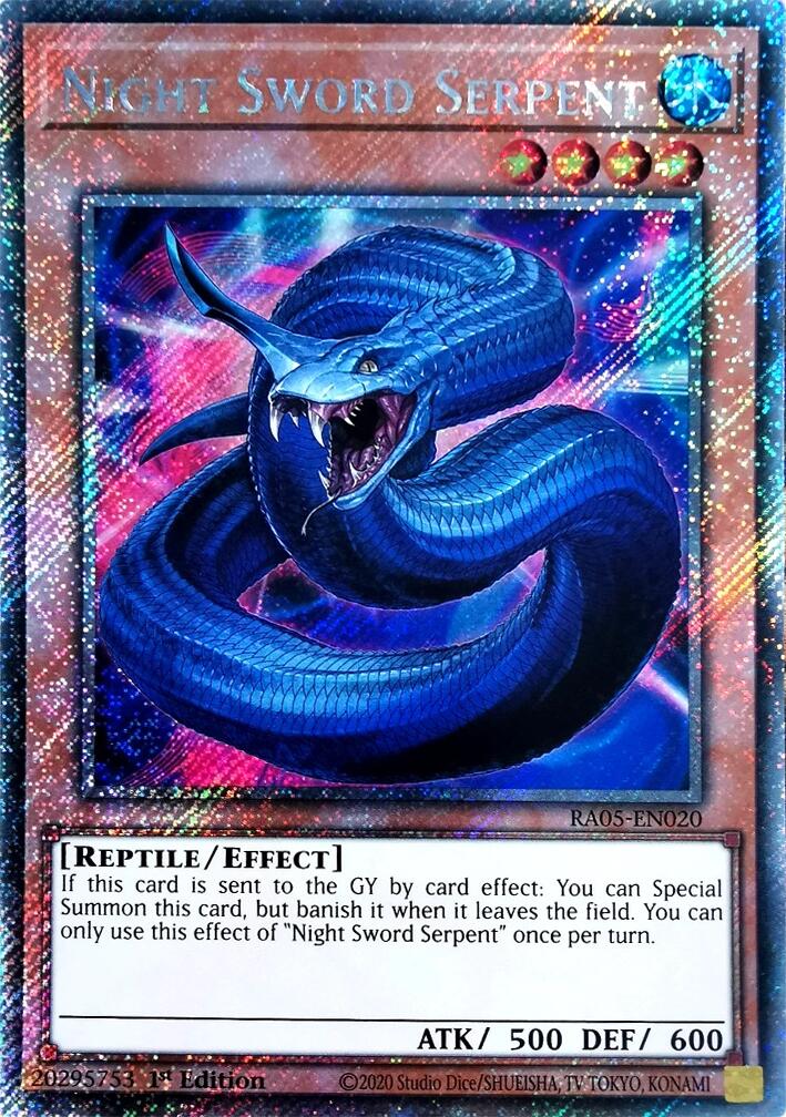 Night Sword Serpent (Platinum Secret Rare) [RA05-EN020] Platinum Secret Rare | Good Games Morley