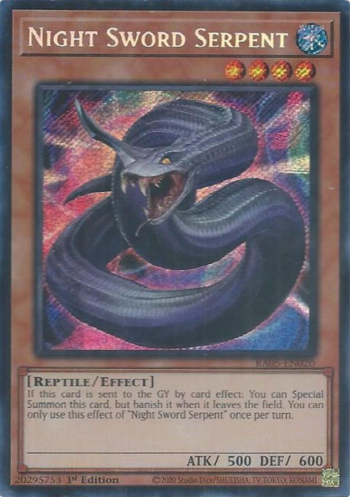 Night Sword Serpent (Secret Rare) [RA05-EN020] Secret Rare | Good Games Morley