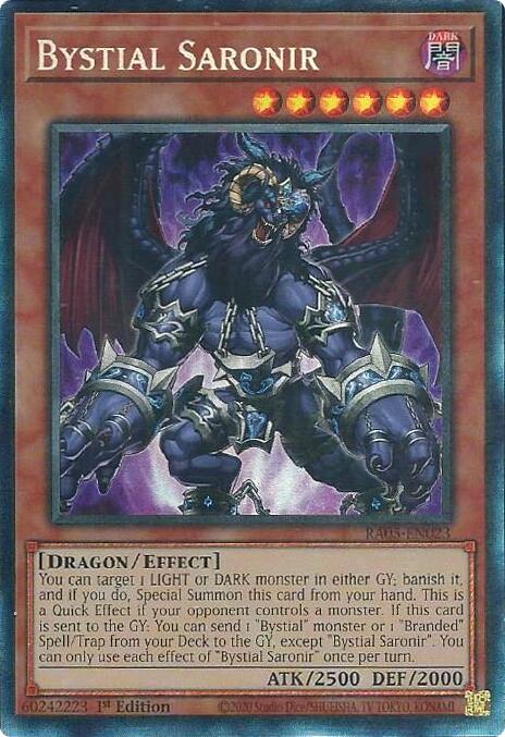 Bystial Saronir (Collector's Rare) [RA05-EN023] Collector's Rare | Good Games Morley