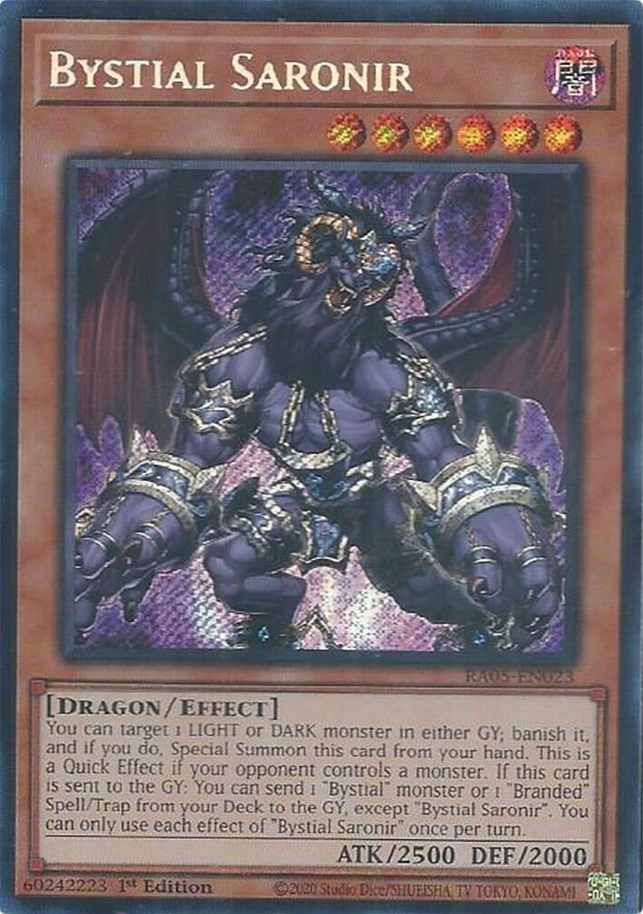 Bystial Saronir (Secret Rare) [RA05-EN023] Secret Rare | Good Games Morley