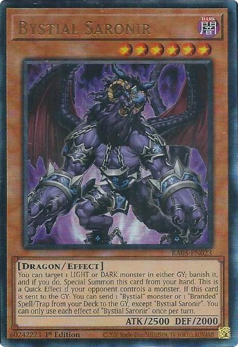 Bystial Saronir (Ultimate Rare) [RA05-EN023] Ultimate Rare | Good Games Morley
