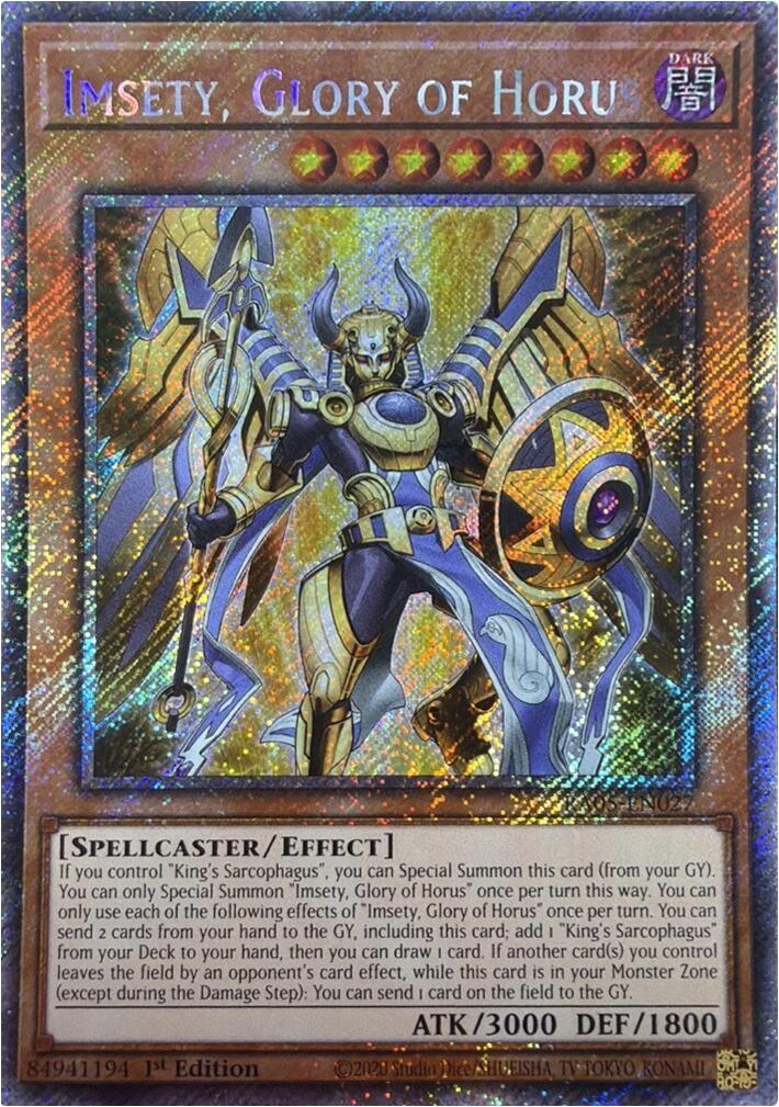 Imsety, Glory of Horus (Platinum Secret Rare) [RA05-EN027] Platinum Secret Rare | Good Games Morley