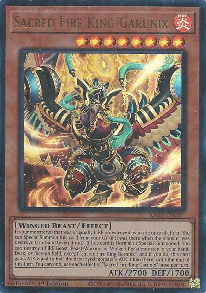 Sacred Fire King Garunix (Ultra Rare) [RA05-EN031] Ultra Rare | Good Games Morley