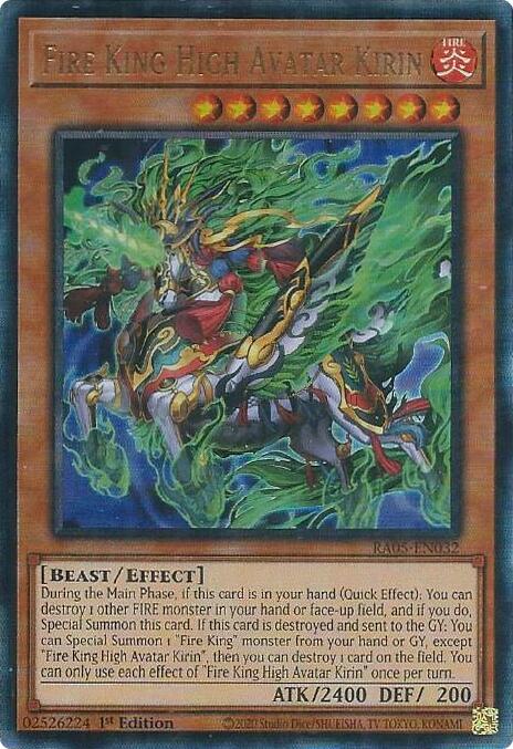 Fire King High Avatar Kirin (Ultimate Rare) [RA05-EN032] Ultimate Rare | Good Games Morley